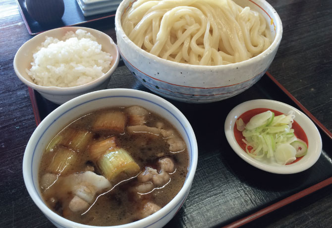 鴻巣うどん房わらく肉汁ざるうどん